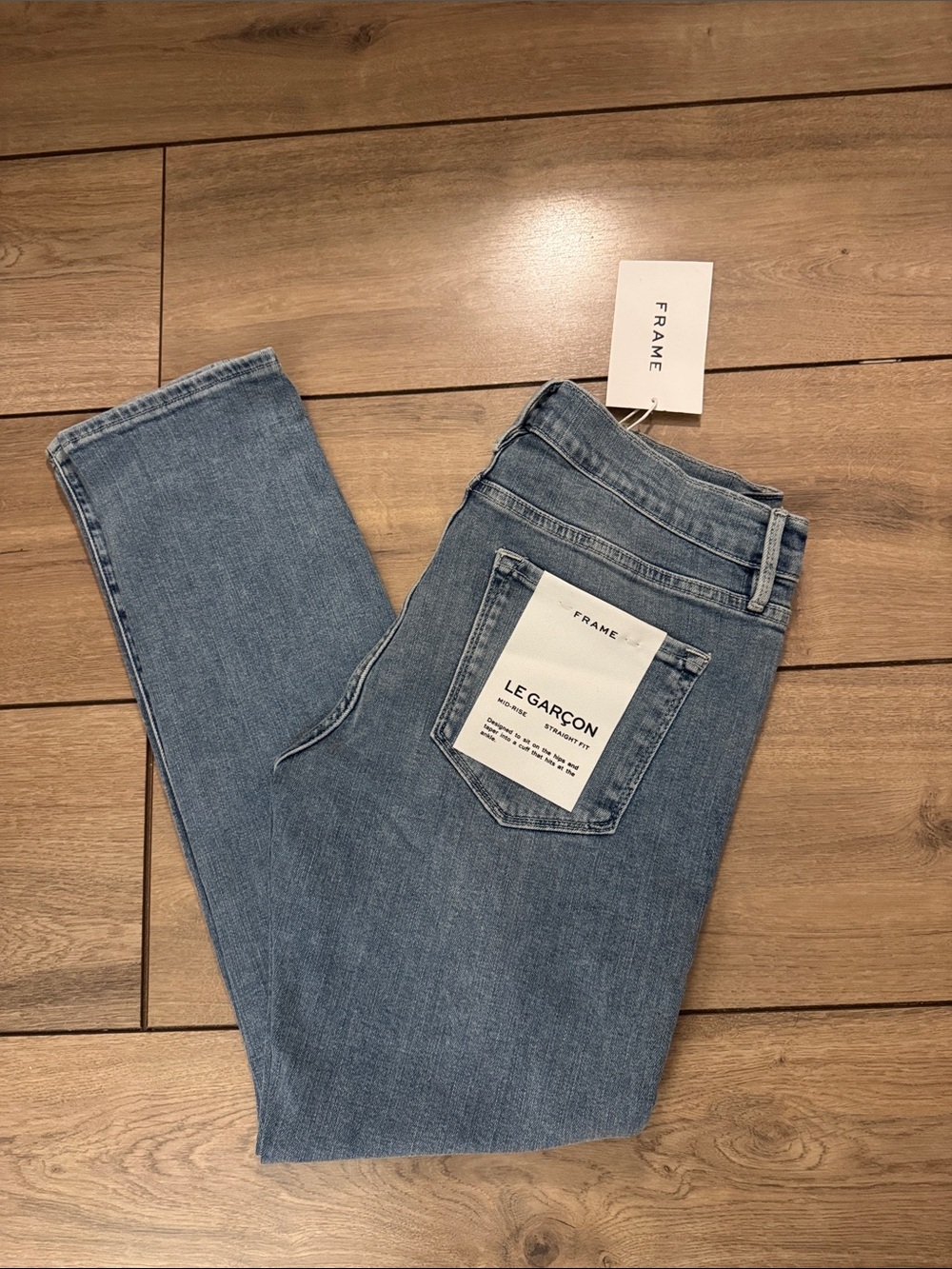 Frame Denim Le Garçon Slim Men’s Jeans — Light Blue